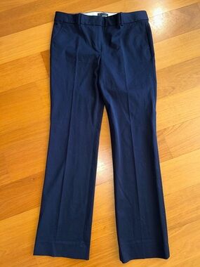 J. Crew Bi-Stretch Navy Cotton Blend Trousers Womens Size 6
